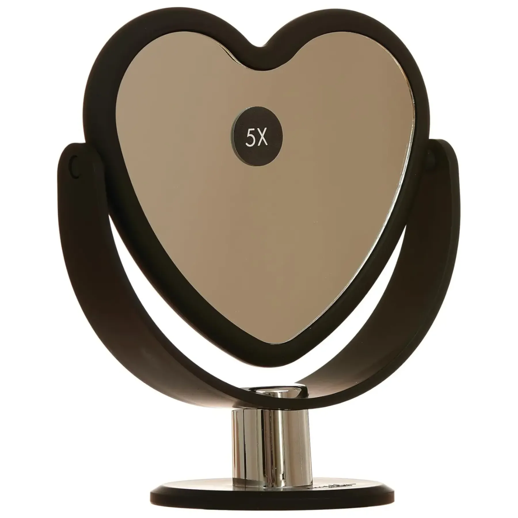 Outlet Heart Vanity Mirror Black 5x Magnified Make-Up Spiegel