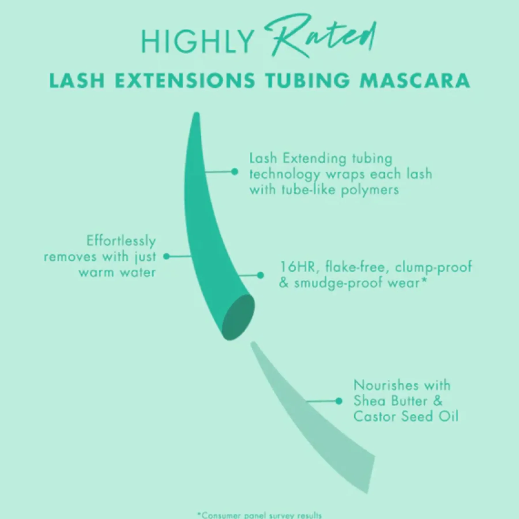 Hot Highly Rated Lash Extensions Tubing Mascara Mascara|Vegan Mascara