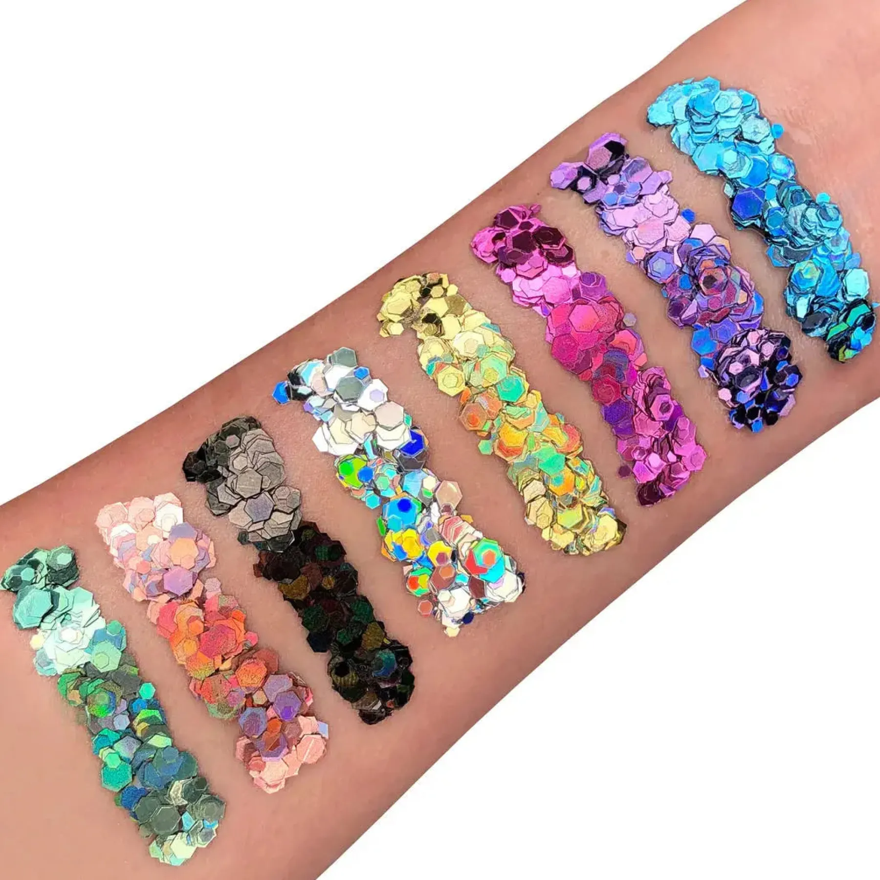 Hot Holographic Chunky Glitter Gel Silver Glitzer