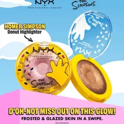 New Homer Simpson Donut Highlighter Glazed Over 01 Light Highlighter|Vegan Highlighter