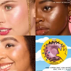 New Homer Simpson Donut Highlighter Glazed Over 01 Light Highlighter|Vegan Highlighter