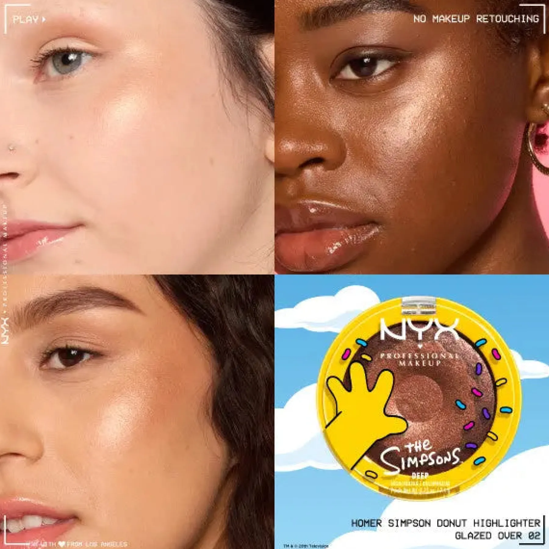 New Homer Simpson Donut Highlighter Glazed Over 02 Deep Highlighter|Vegan Highlighter