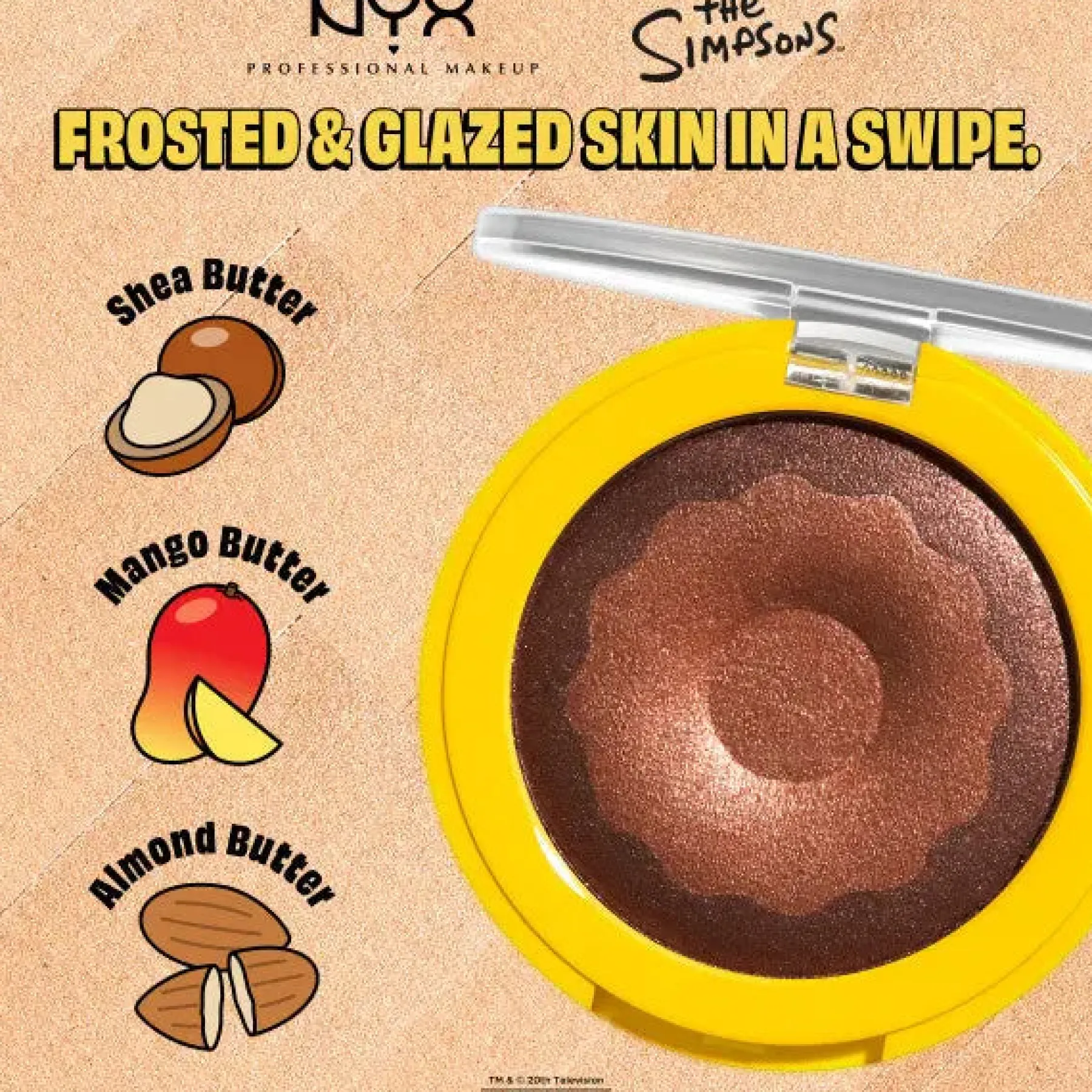 New Homer Simpson Donut Highlighter Glazed Over 02 Deep Highlighter|Vegan Highlighter