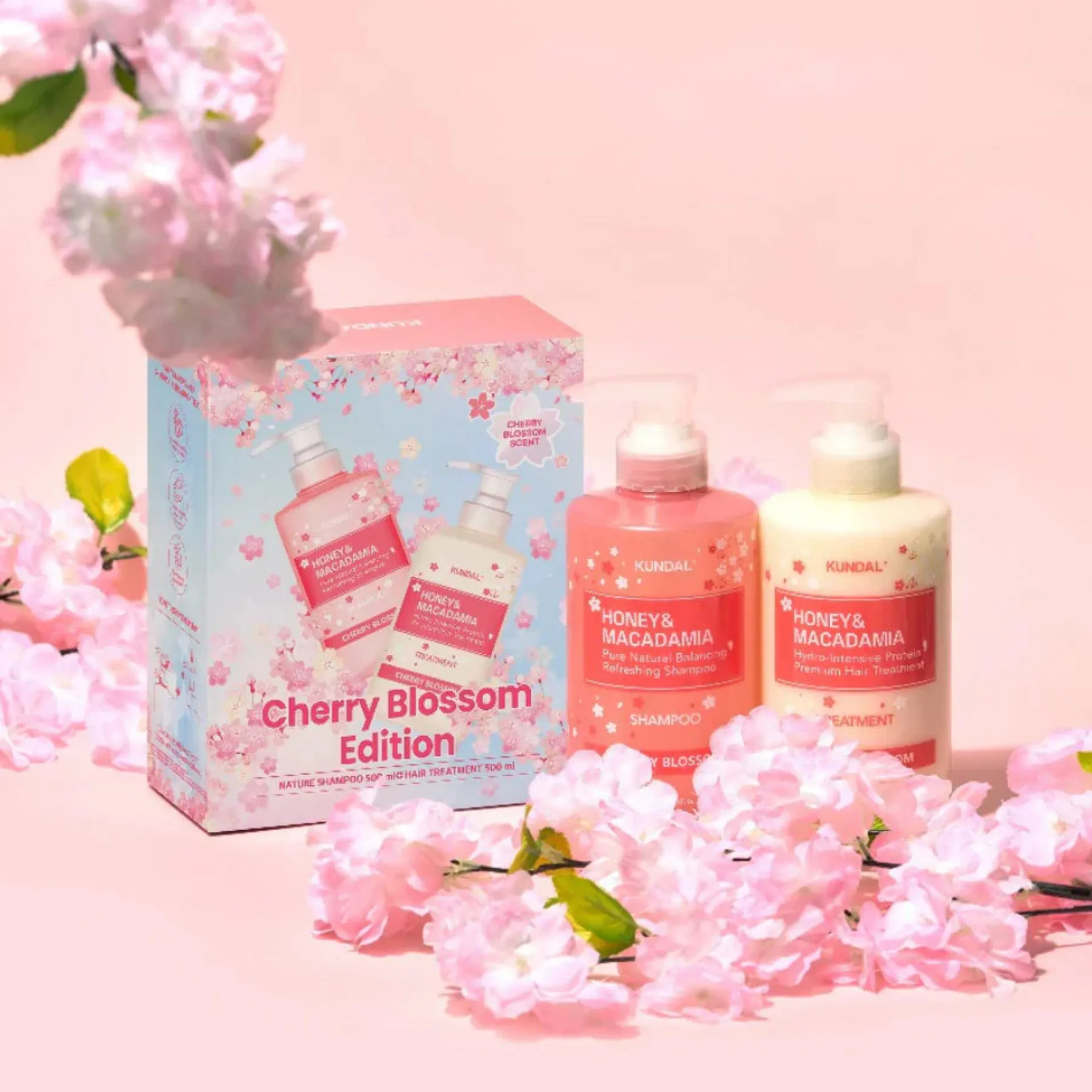 Best Honey & Macadamia Nature Shampoo & Treatment Cherry Blossom Haarpflege-Routinen & Sets|Korean Haarpflege