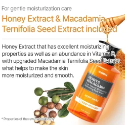 Discount Honey & Macadamia Pure Body Wash Amber Vanilla Alle Korean Skincare|Scent Layering Vanilla