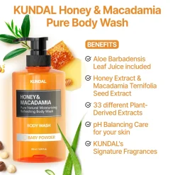 Discount Honey & Macadamia Pure Body Wash Amber Vanilla Alle Korean Skincare|Scent Layering Vanilla