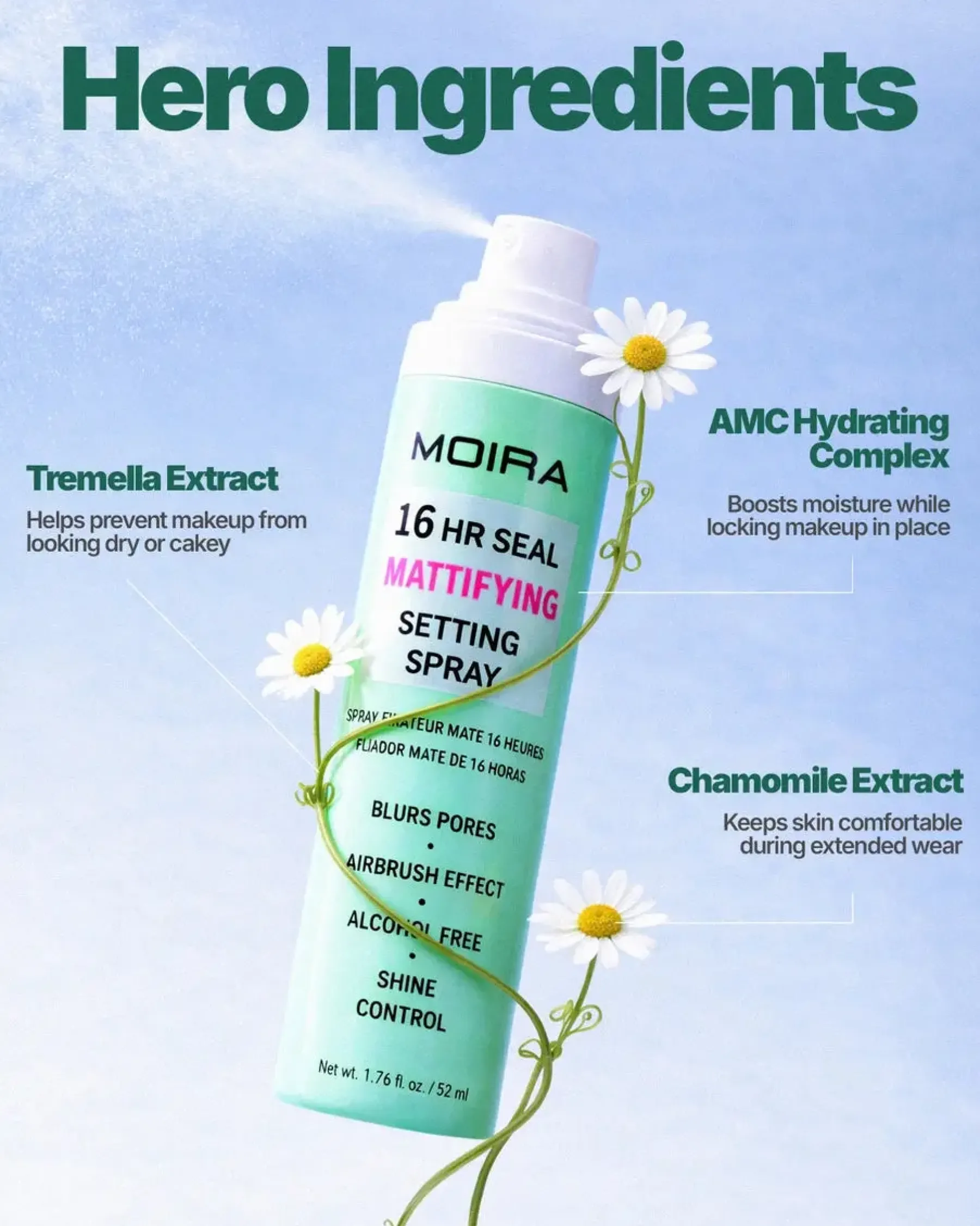 Sale 16HR Seal Mattifying Setting Spray Fixier Spray|Setting Spray