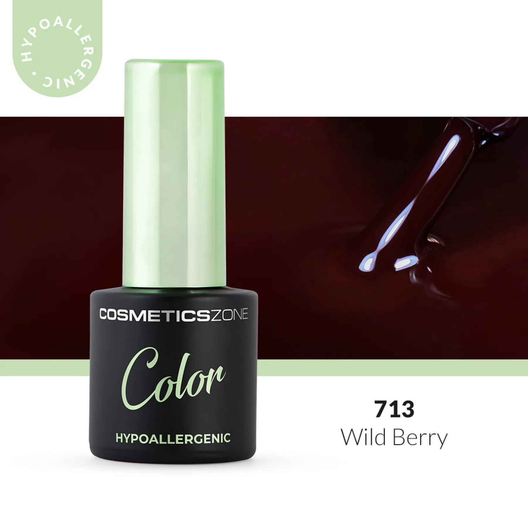Online Hypoallergenic Hybrid UV/LED Gel Polish Wild Berry 713 Veganer Nagellack|Hema-Frei