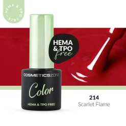 New Hypoallergenic Hybrid UV/LED Gel Polish Scarlet Flame 214 Veganer Nagellack|Hema-Frei