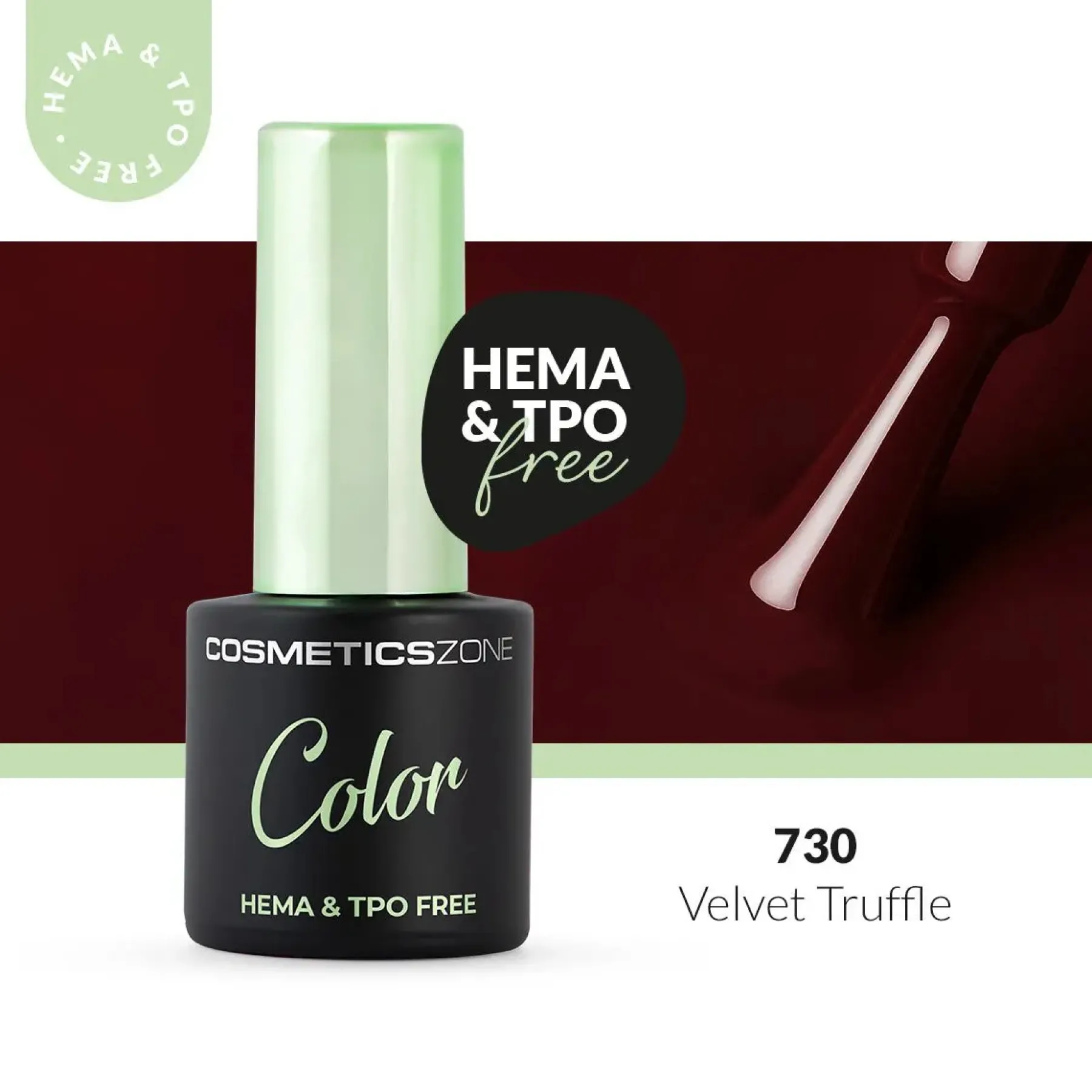 Hot Hypoallergenic Hybrid UV/LED Gel Polish Velvet Truffle 730 Veganer Nagellack|Hema-Frei