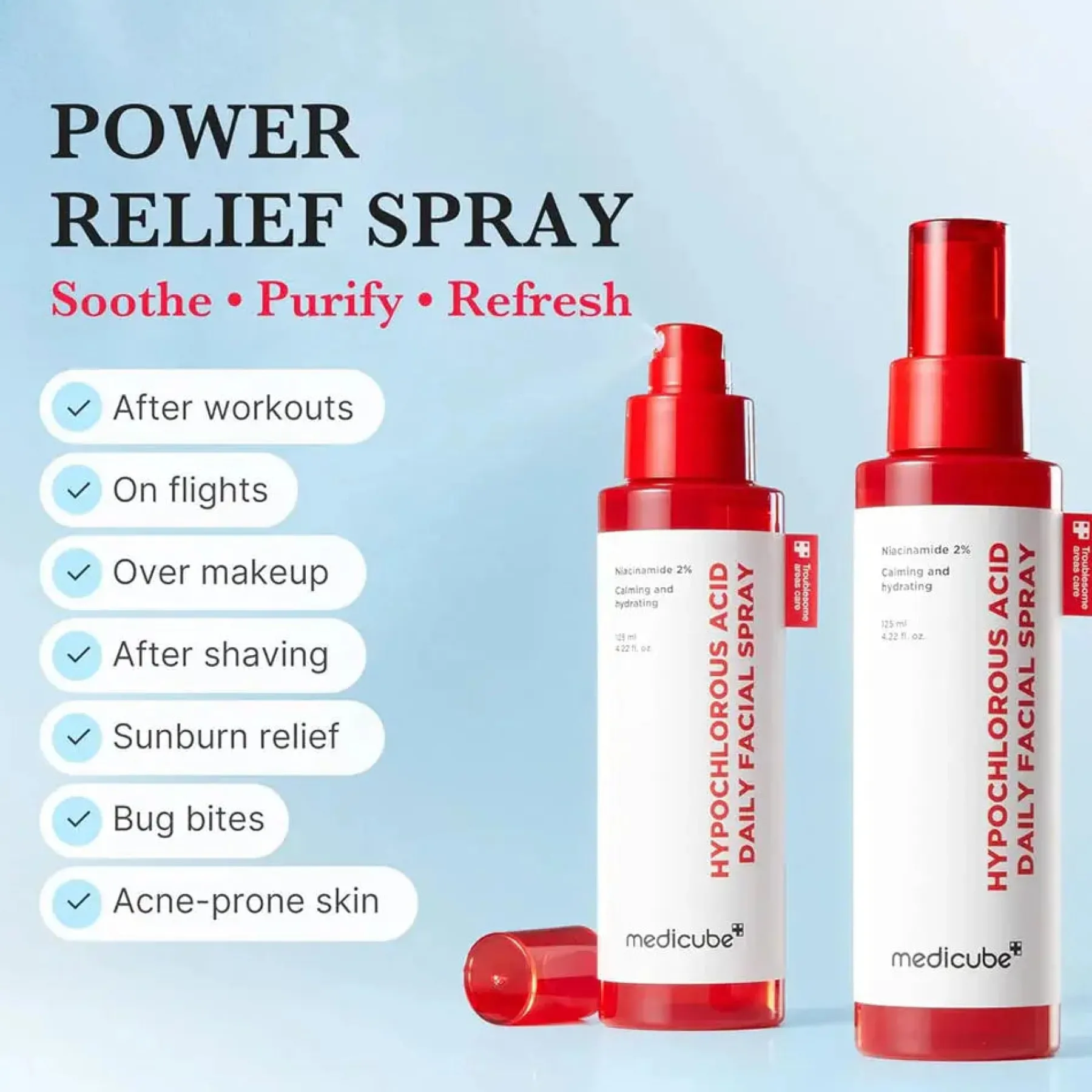Hot Hypochlorous Acid Daily Facial Spray 50 ml. Face Mists|Vegan Pflege