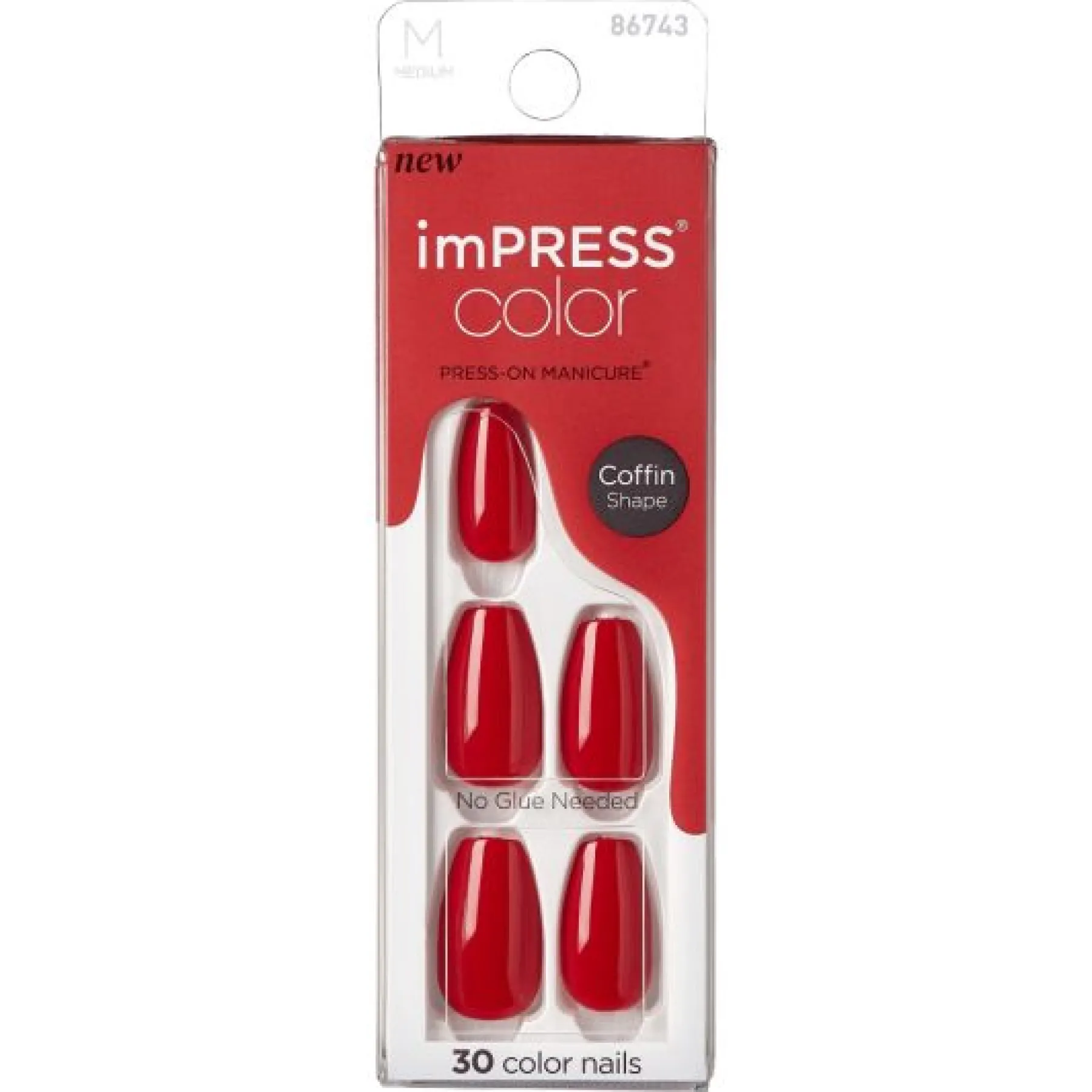 Sale Impress Color Press-On Nails Coffin Reddy or Not Künstliche Nägel