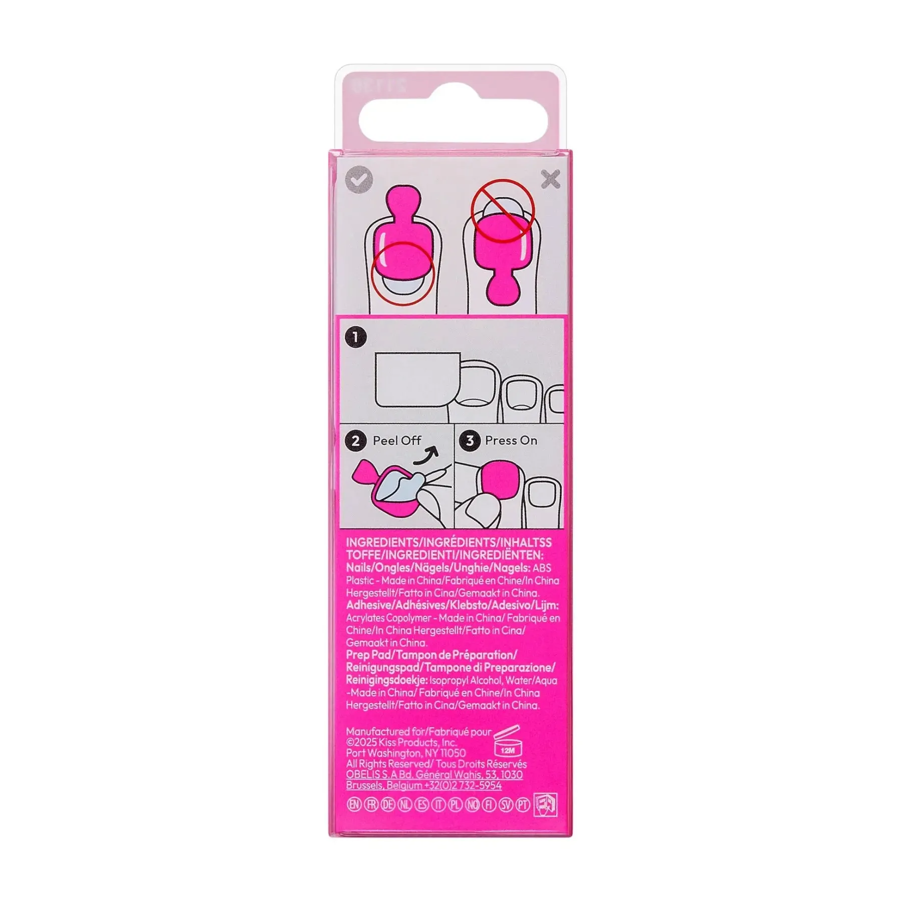 Hot Impress Toenails Tickle Me Pink Künstliche Nägel|Veganer Nagellack