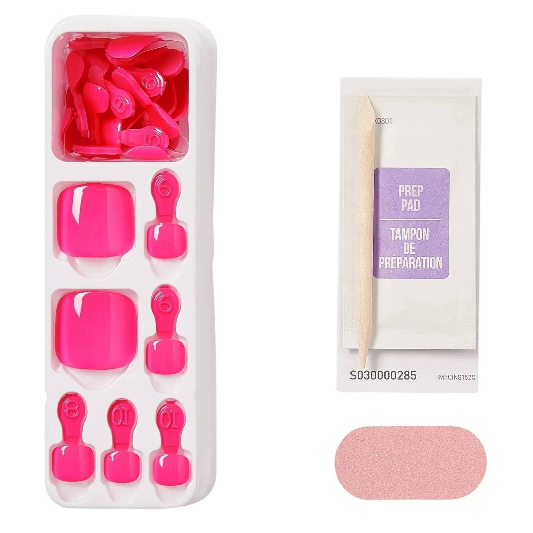 Hot Impress Toenails Tickle Me Pink Künstliche Nägel|Veganer Nagellack