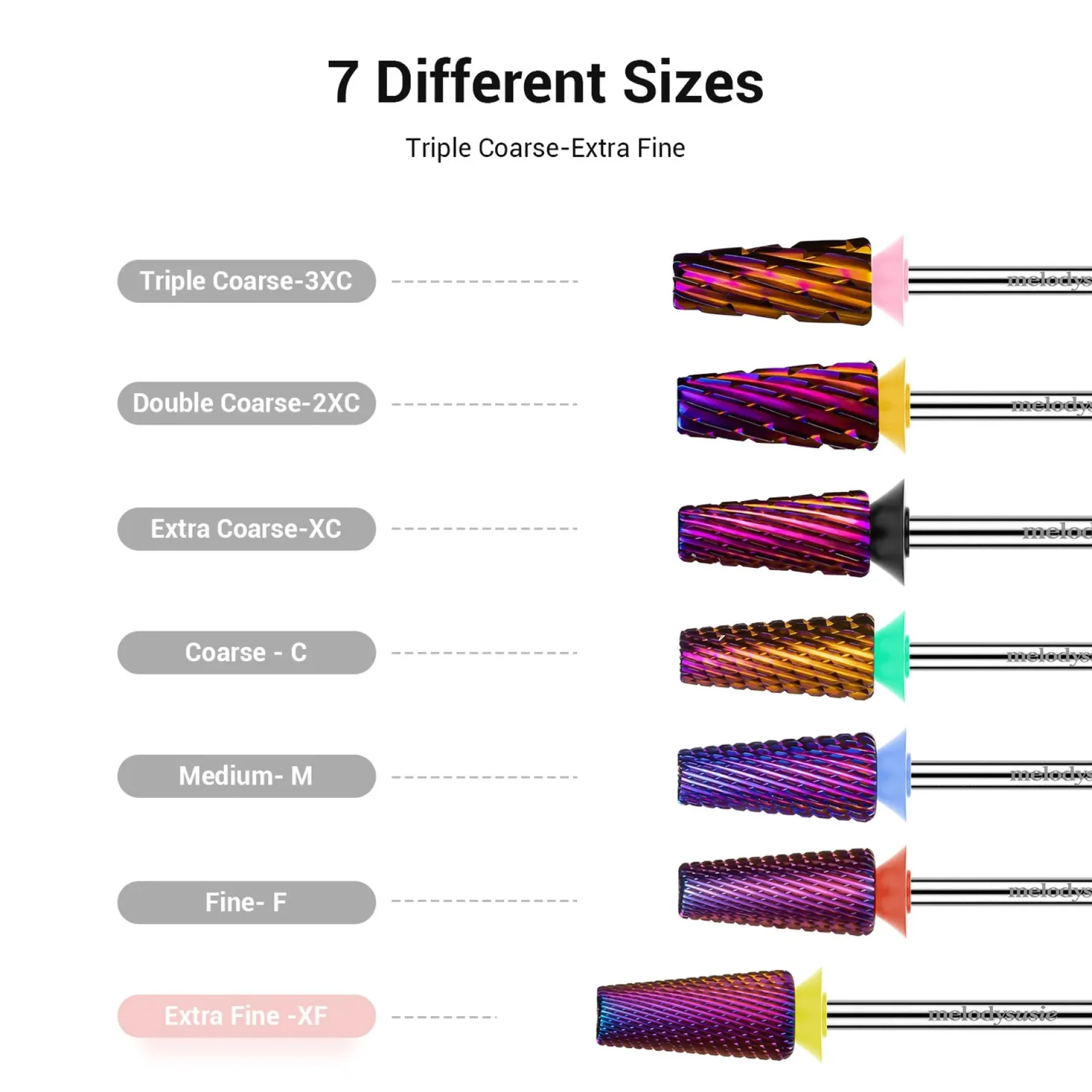 Best 5-in-1 Cross Cut Tungsten Carbide Nail Drill Bits Medium 1. Nagels Voorbereiden|1. Nagels Voorbereiden