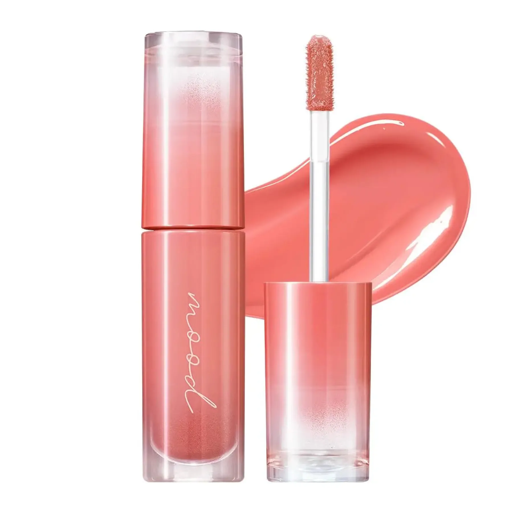 Best Ink Mood Glowy Tint 02 Coral Influencer Lipgloss|Korean Makeup