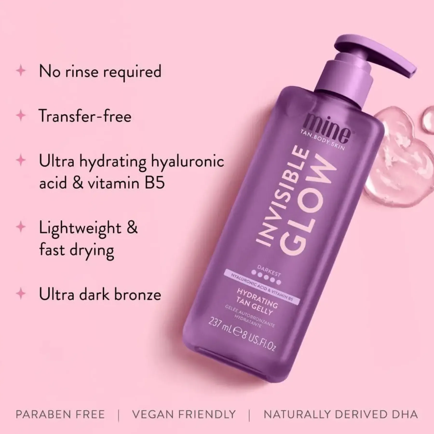 New Invisible Glow Darkest Hydrating Tan Gelly Vegan Pflege|Vegan Tanning