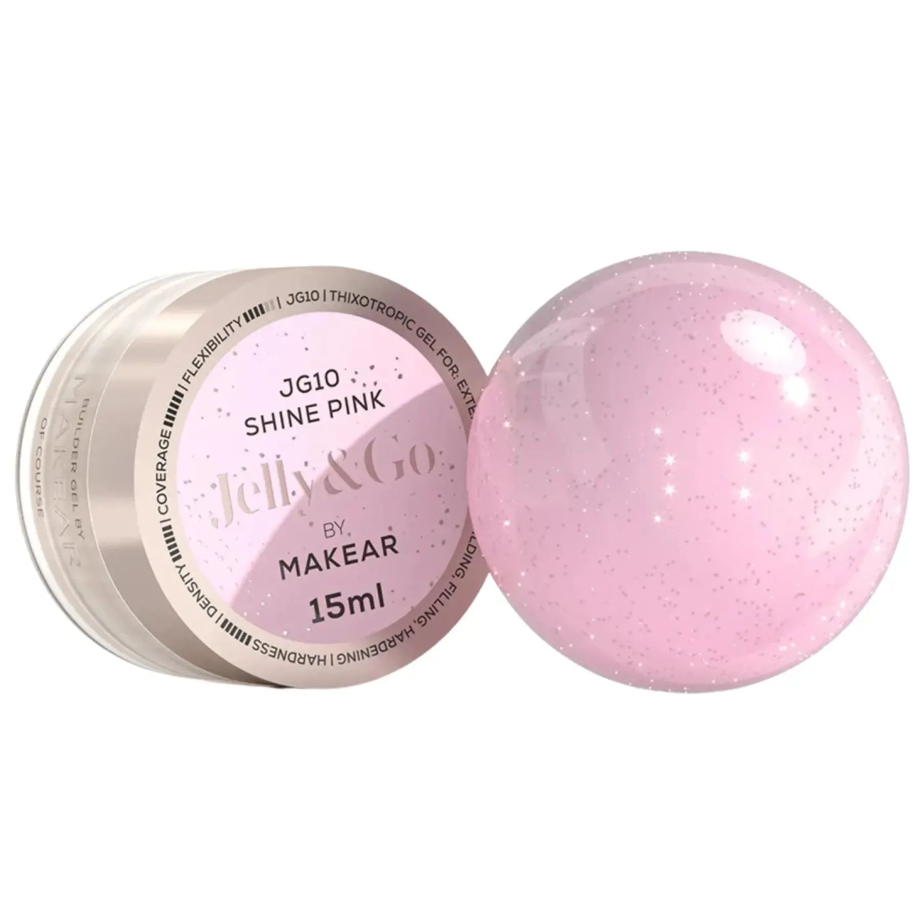 Hot Jelly&Go Shine Pink JG10 15ml 4. Builder Gels|Veganer Nagellack