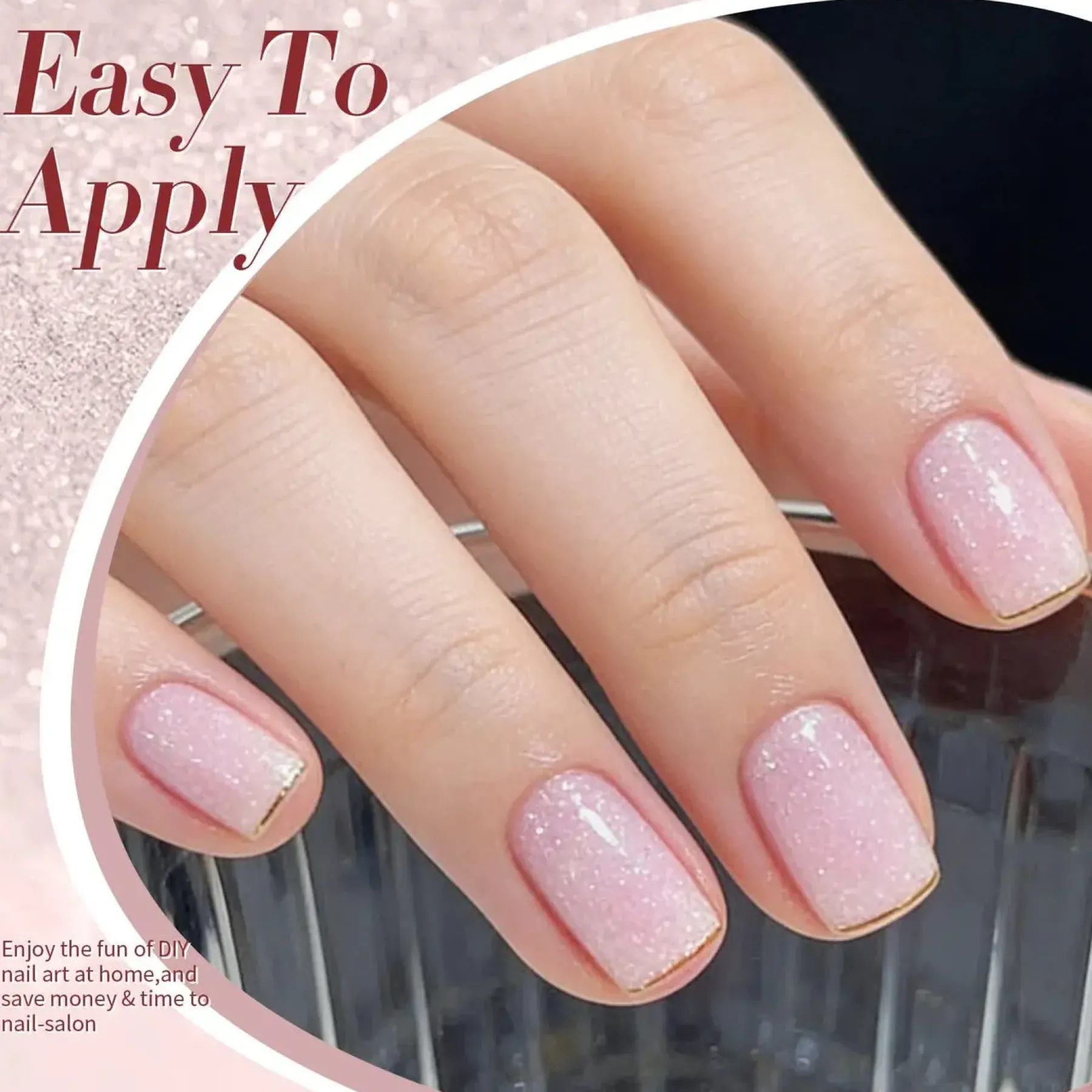 Discount Jelly Nude Snow Glitter Gel JN91 Veganer Nagellack|Hema-Frei
