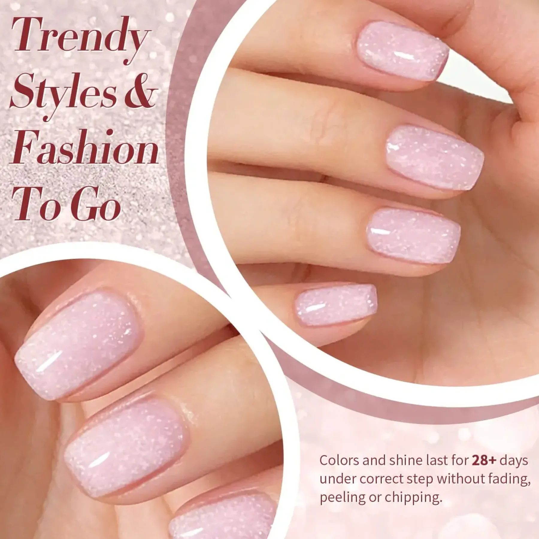 Discount Jelly Nude Snow Glitter Gel JN91 Veganer Nagellack|Hema-Frei