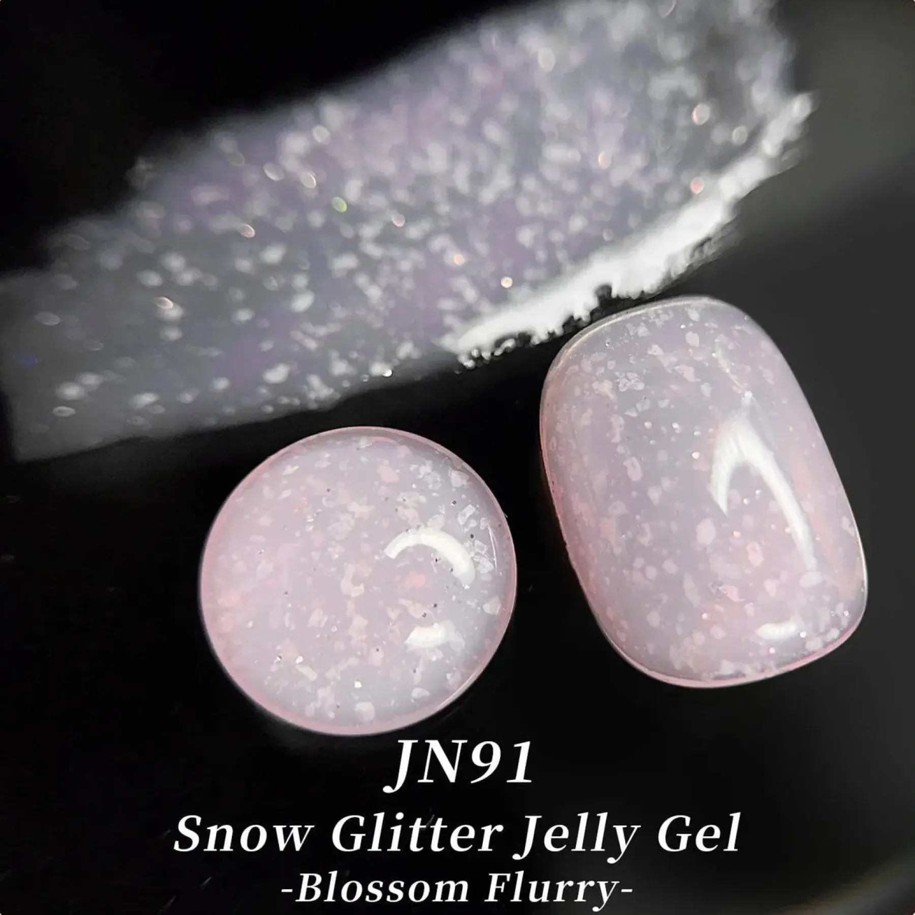 Discount Jelly Nude Snow Glitter Gel JN91 Veganer Nagellack|Hema-Frei