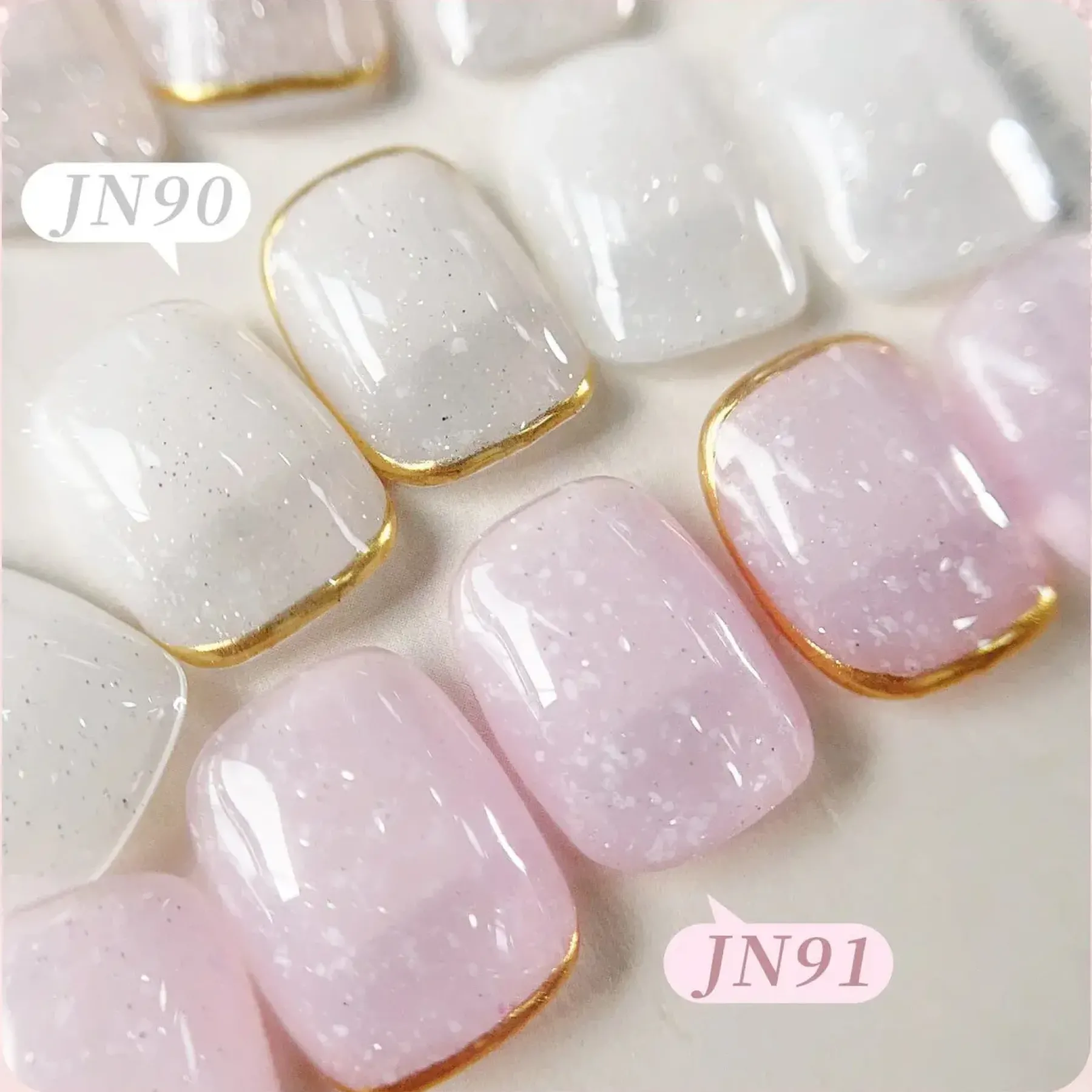 Discount Jelly Nude Snow Glitter Gel JN91 Veganer Nagellack|Hema-Frei