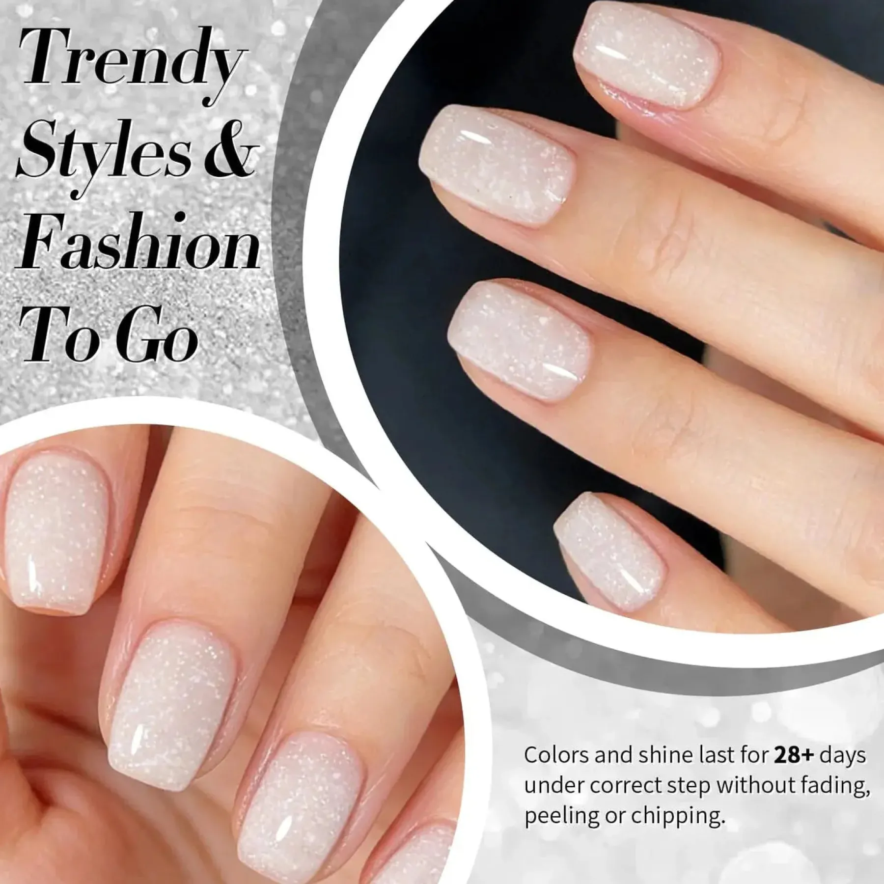 Sale Jelly Nude Snow Glitter Gel JN90 Veganer Nagellack|Hema-Frei
