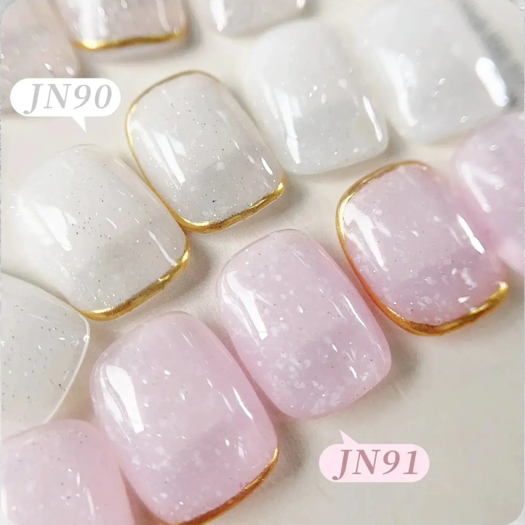 Sale Jelly Nude Snow Glitter Gel JN90 Veganer Nagellack|Hema-Frei