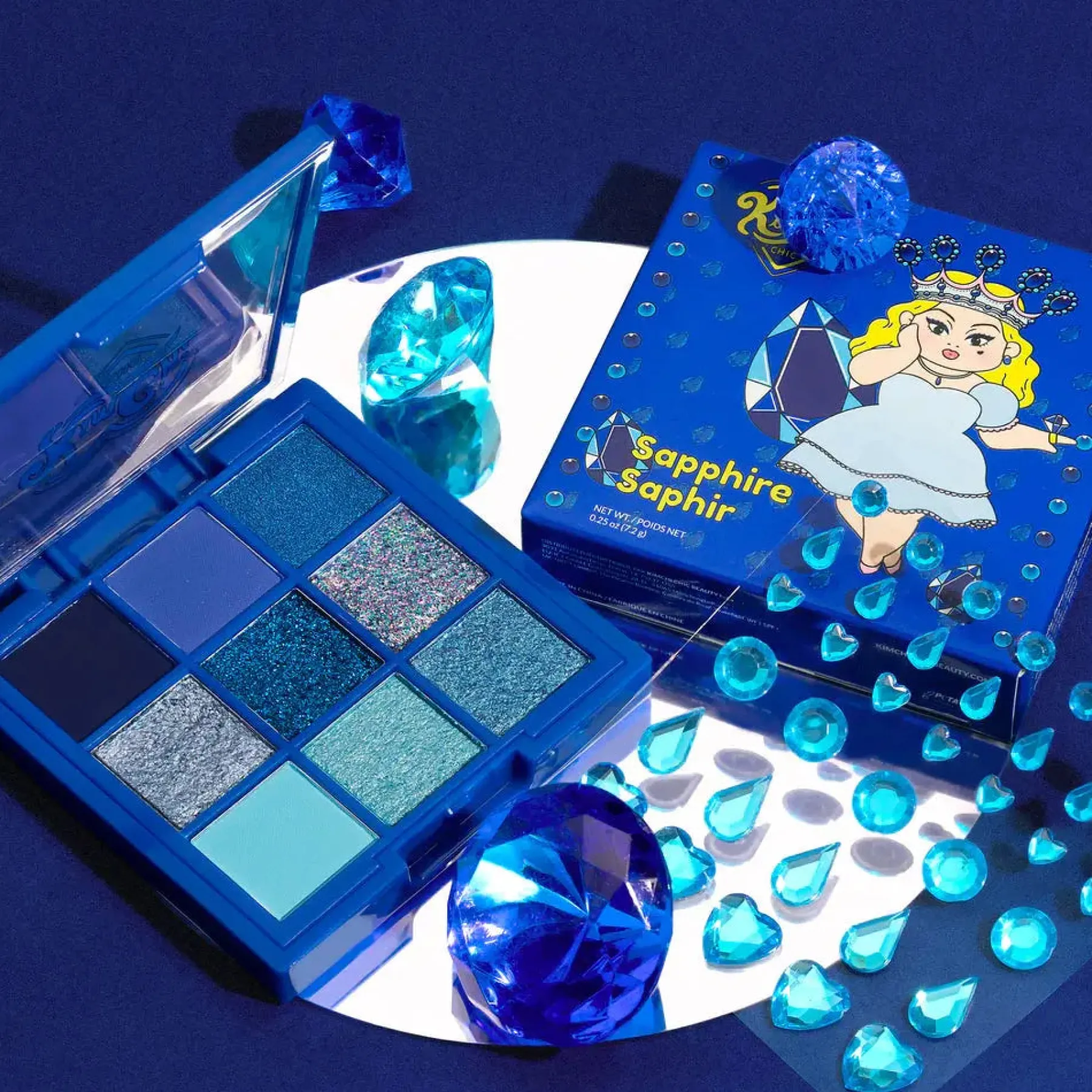 Online Jewel Collection 03 Sapphire Palette Lidschatten|Glitzer