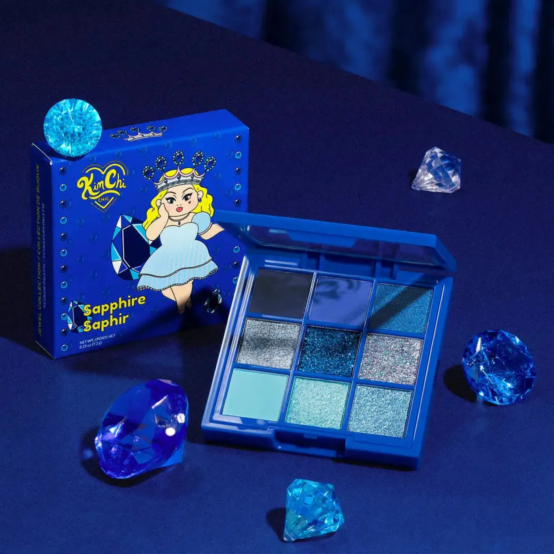 Online Jewel Collection 03 Sapphire Palette Lidschatten|Glitzer