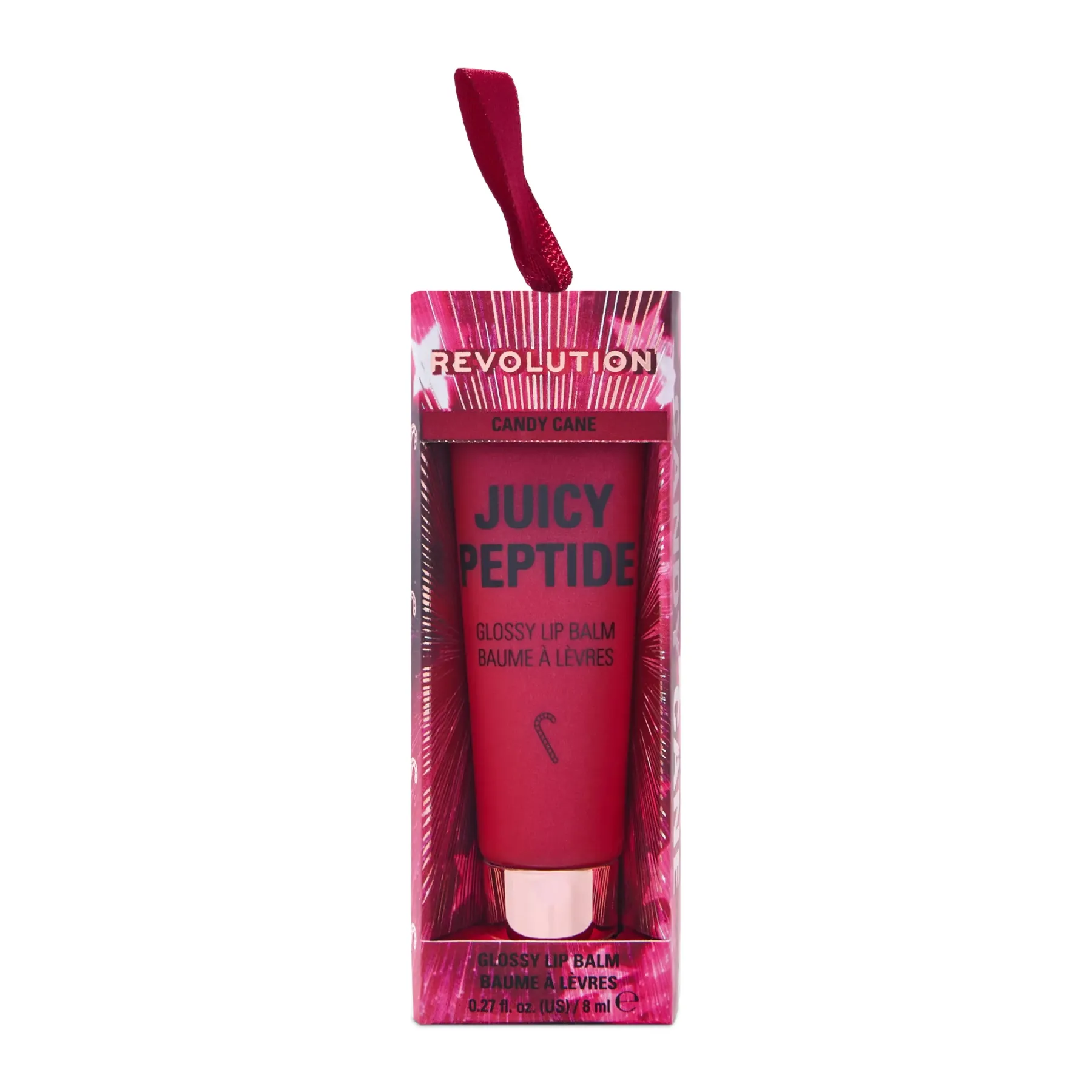 New Juicy Peptide Candy Cane Lip Balm Vegan Pflege|Lippenbalsam