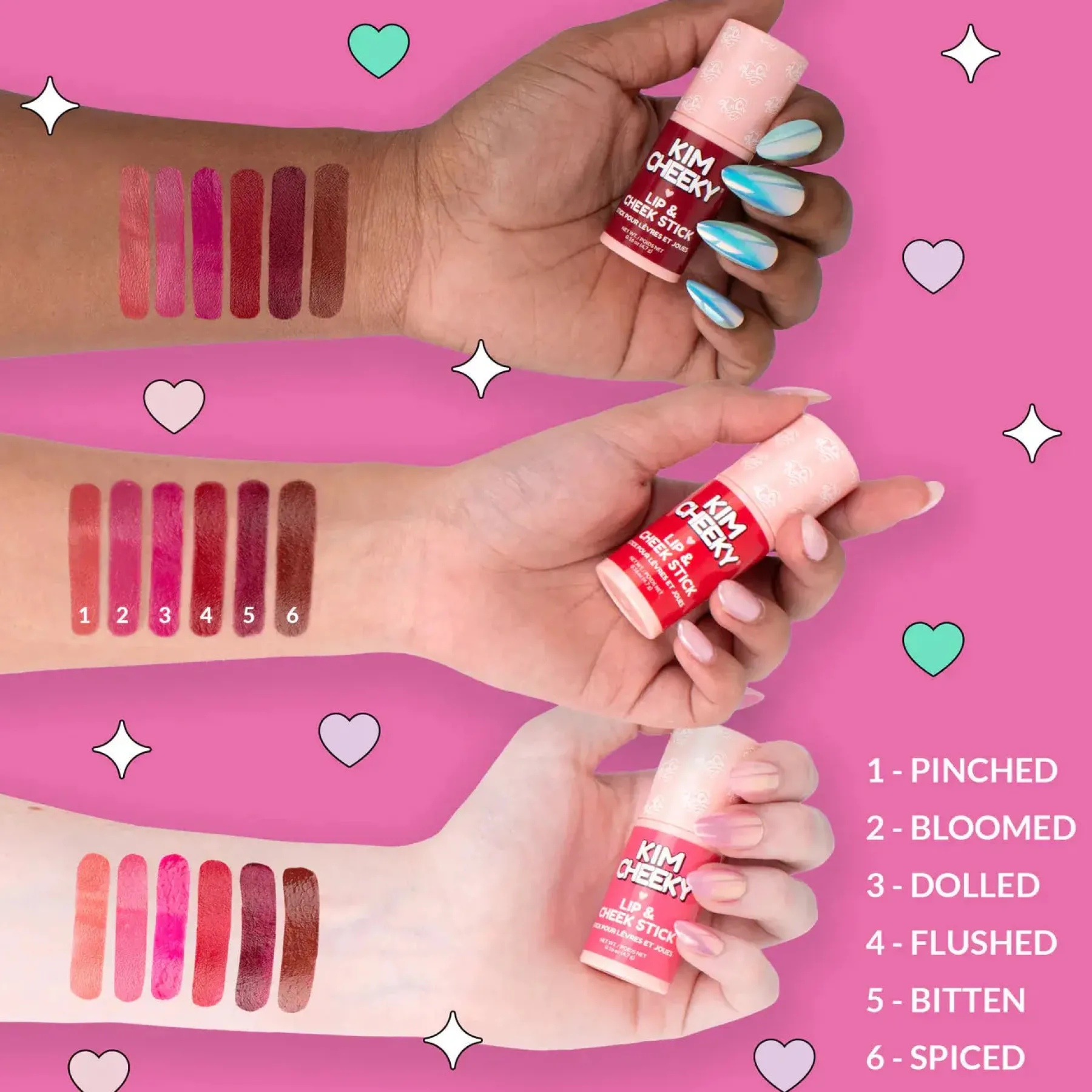 Hot Kim Cheeky Lip & Cheek Stick Bloomed Rouge