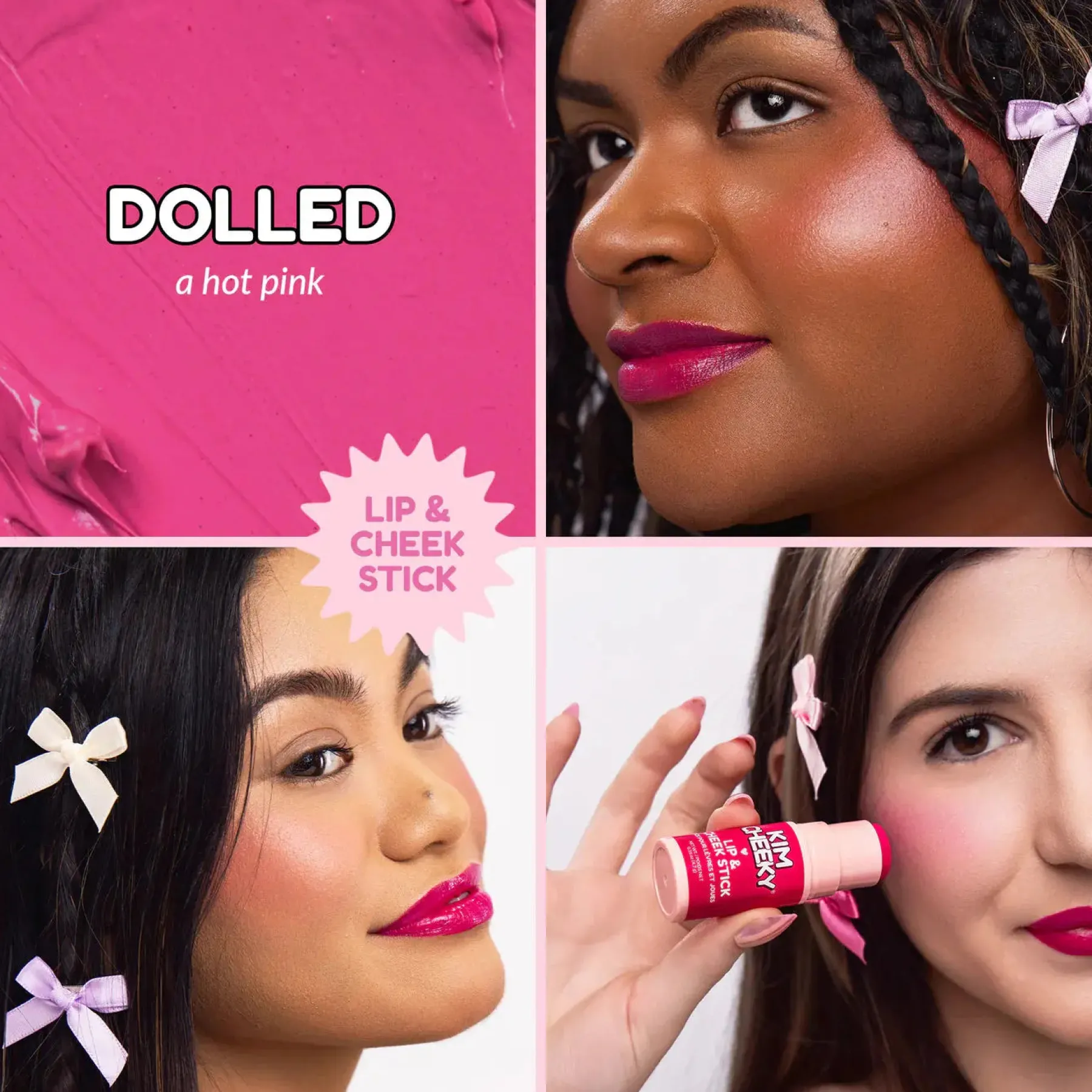 New Kim Cheeky Lip & Cheek Stick Dolled Rouge