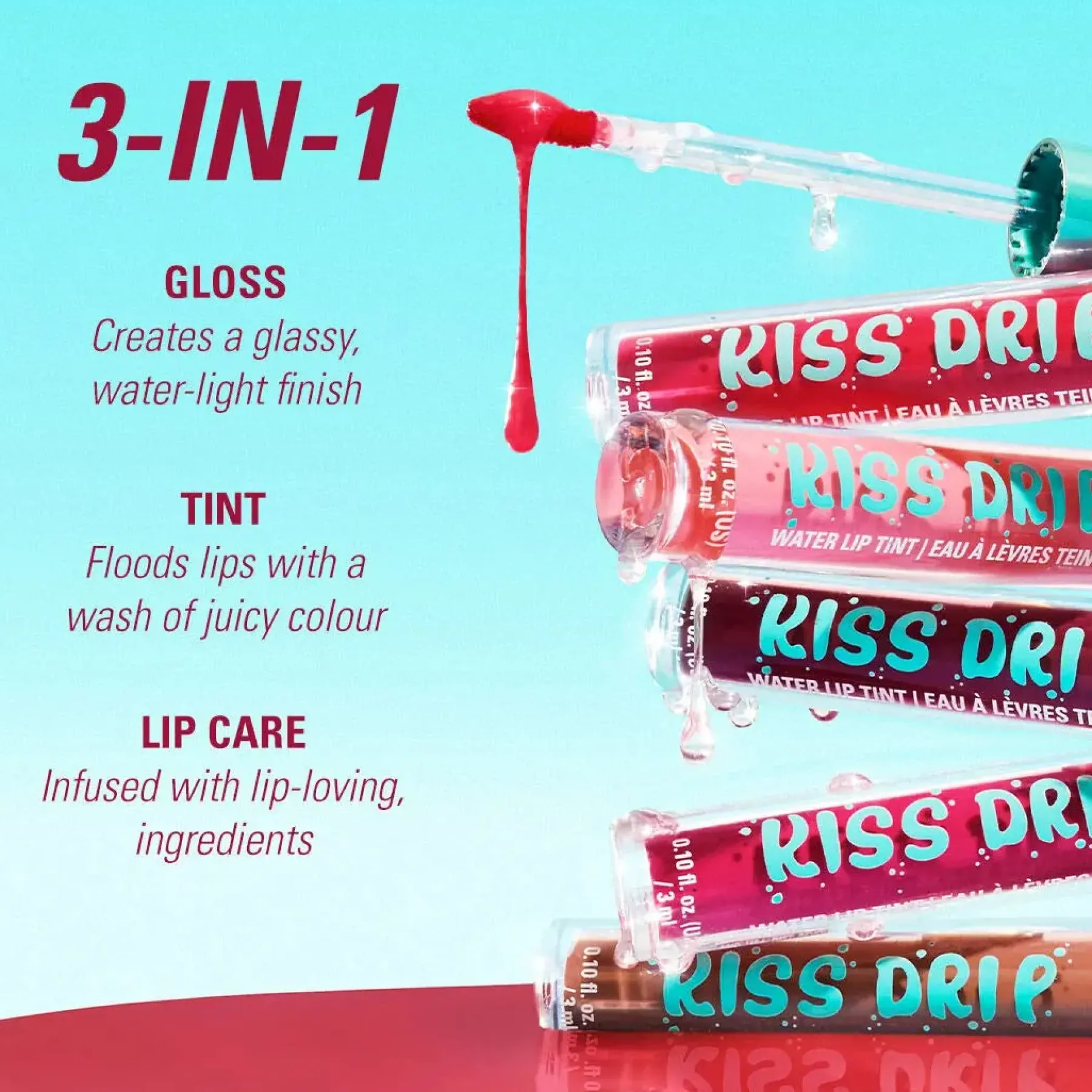 Sale Kiss Drip Water Lip Tint Berry Splash Lippenstift|Veganer Lippenstifte