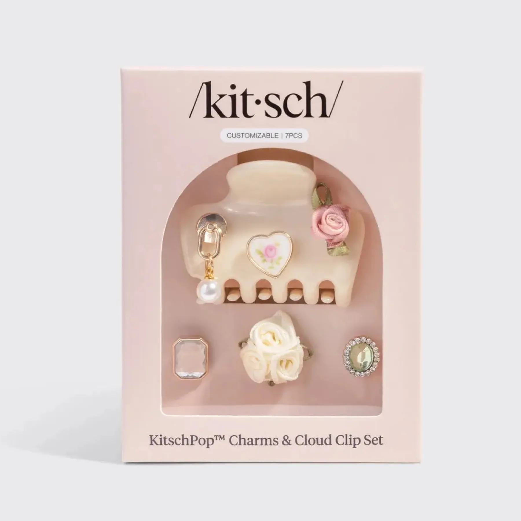 Pop Charms & Cloud Clip Set Pearlized Cream Haarpflege-Routinen & Sets|Haarspangen & -Clips