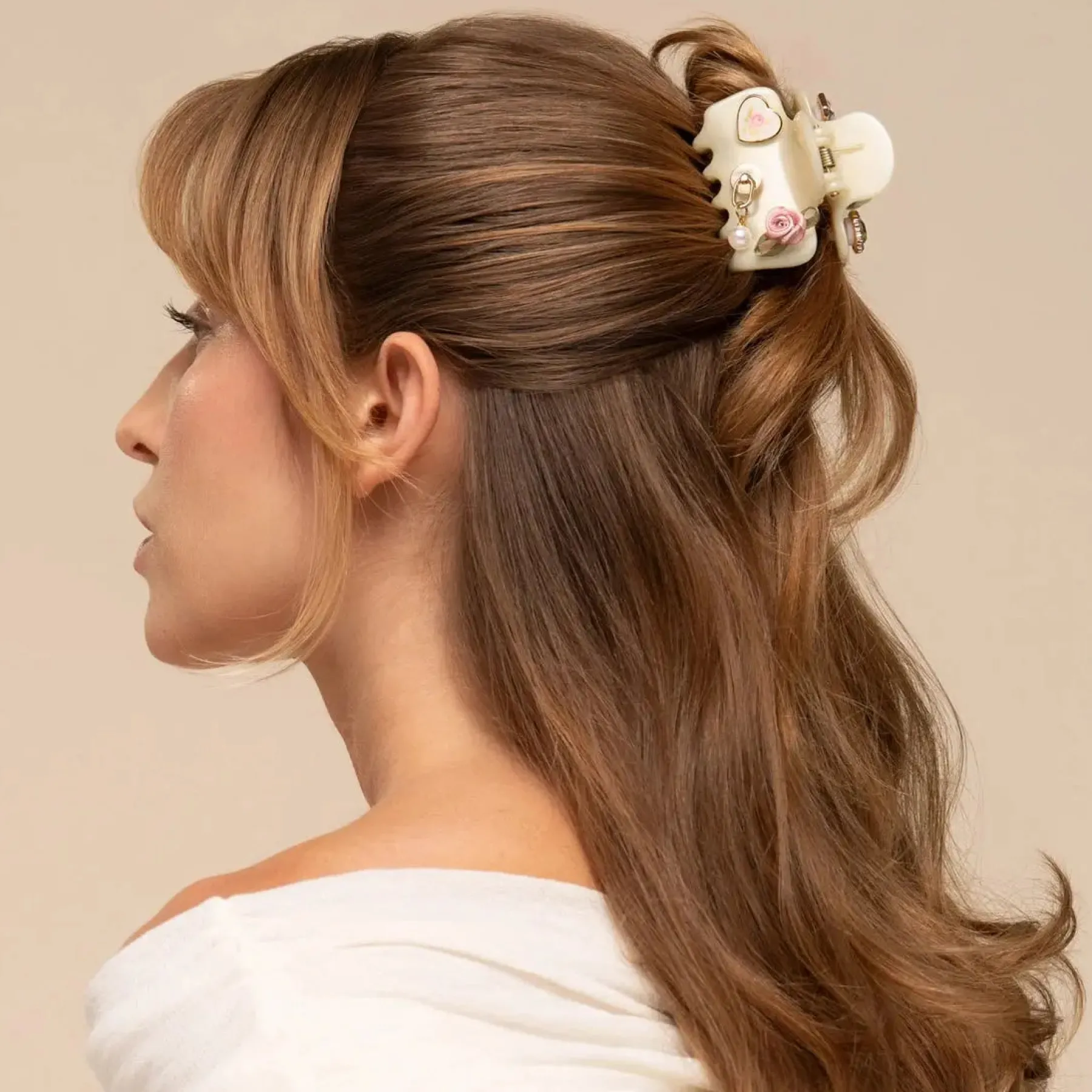 Pop Charms & Cloud Clip Set Pearlized Cream Haarpflege-Routinen & Sets|Haarspangen & -Clips