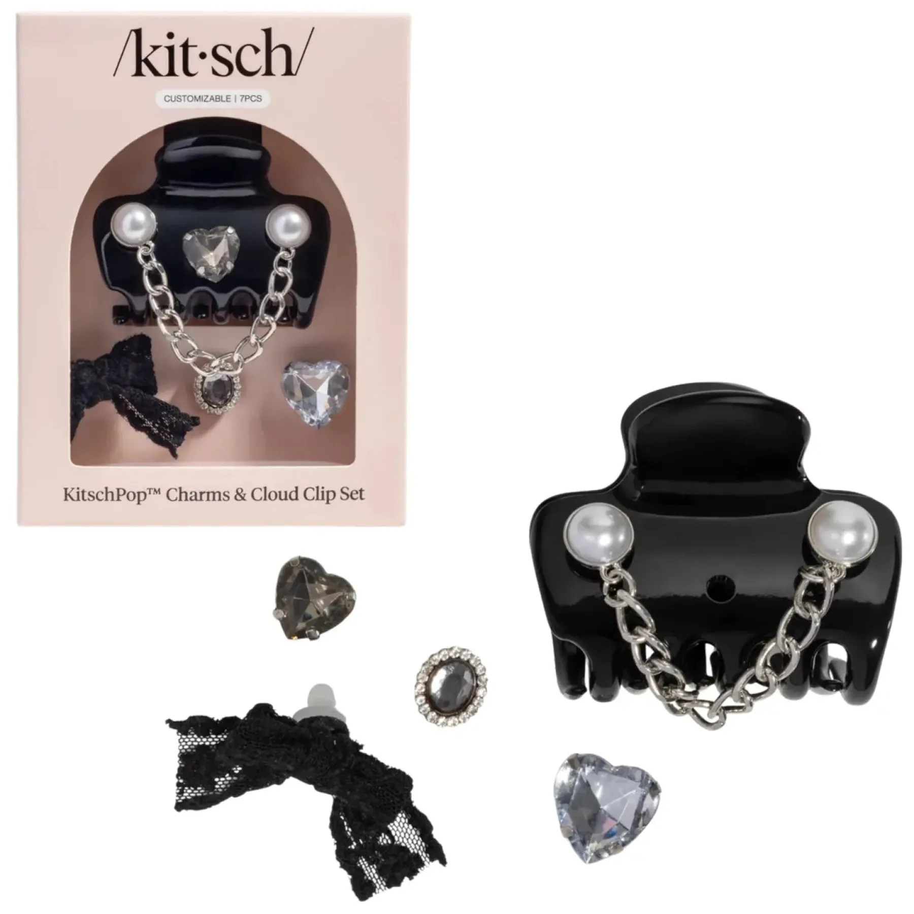 Best Pop Charms & Cloud Clip Set Vintage Black Haarpflege-Routinen & Sets|Haarspangen & -Clips