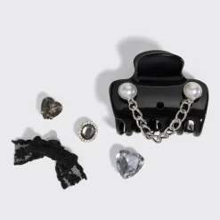 Best Pop Charms & Cloud Clip Set Vintage Black Haarpflege-Routinen & Sets|Haarspangen & -Clips