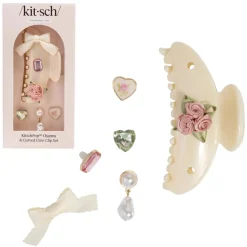 Best Pop Charms & Curved Claw Clip Set Pearlized Cream Haarpflege-Routinen & Sets|Haarspangen & -Clips