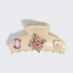 Best Pop Charms & Curved Claw Clip Set Pearlized Cream Haarpflege-Routinen & Sets|Haarspangen & -Clips