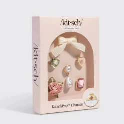 Discount pop Charms 6pc Set Vintage Pink Haarpflege-Routinen & Sets|Haarspangen & -Clips