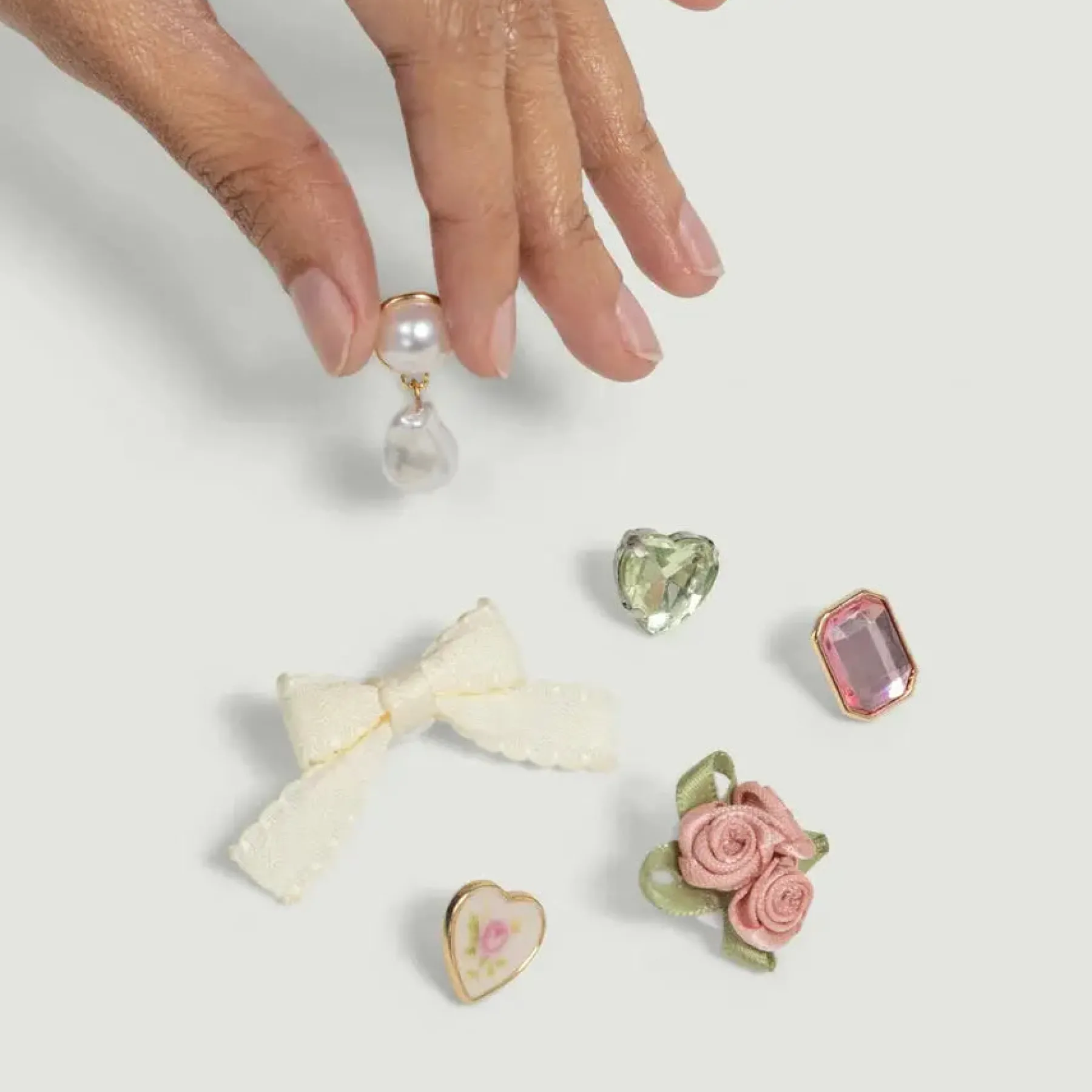 Discount pop Charms 6pc Set Vintage Pink Haarpflege-Routinen & Sets|Haarspangen & -Clips