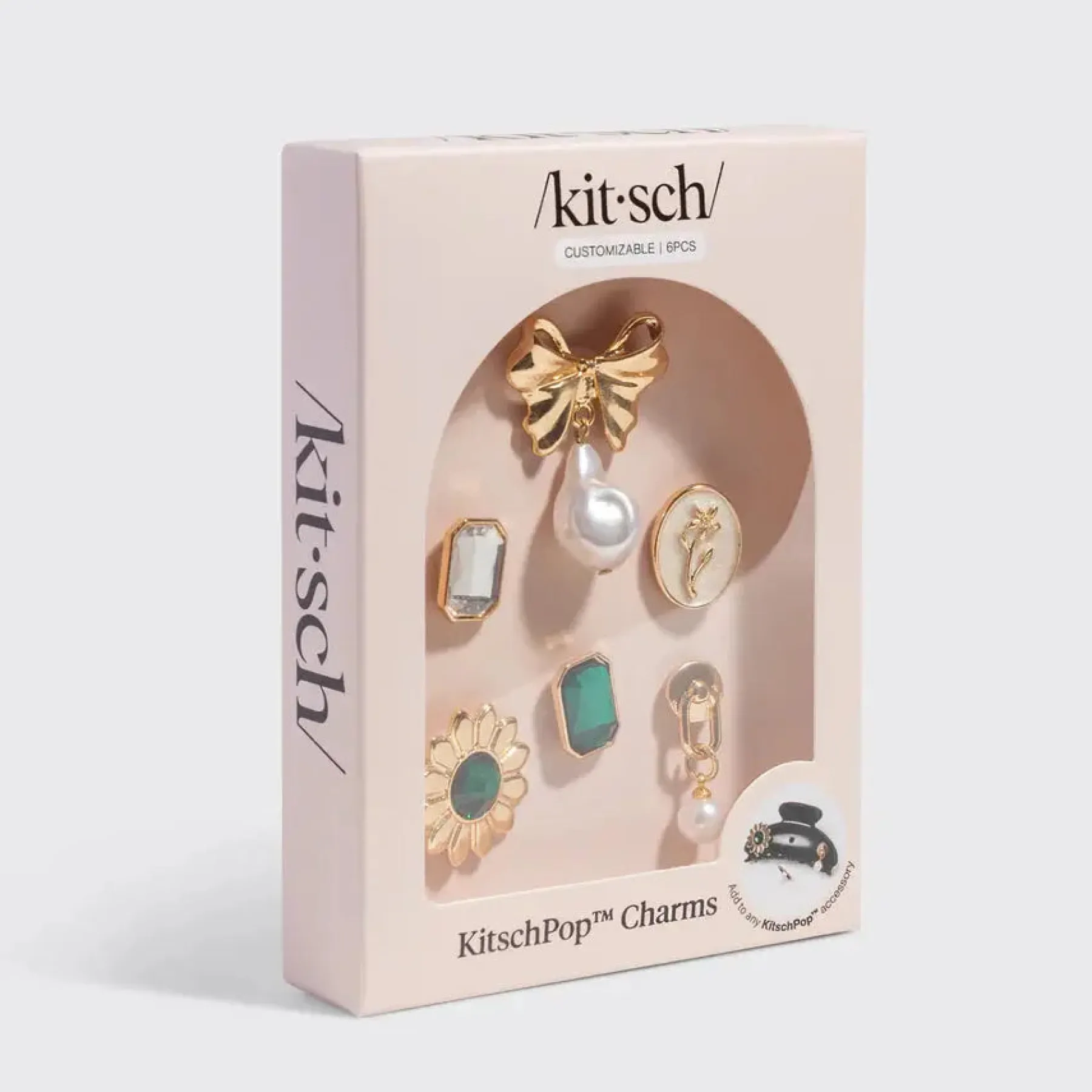 Online pop Charms 6pc Set Vintage Emerald Haarpflege-Routinen & Sets|Haarspangen & -Clips