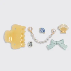 New pop Cloud Clip 7pc Set Coastal Cottage Butter Yellow Haarpflege-Routinen & Sets|Haarspangen & -Clips