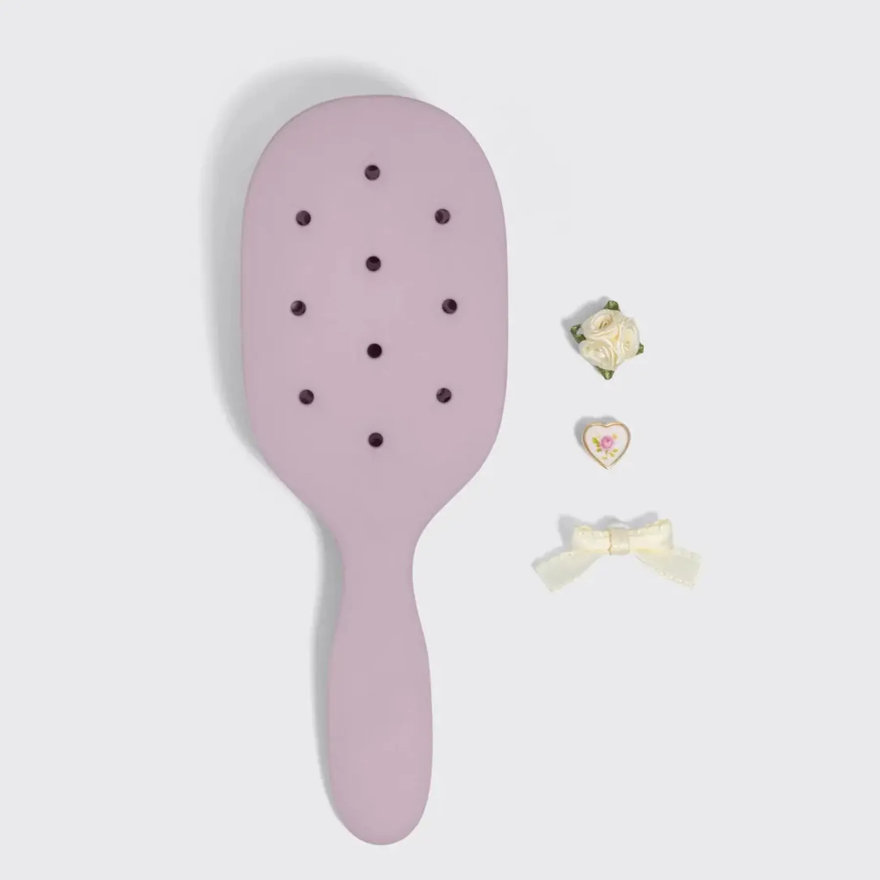 Clearance Pop Paddle Brush & Charm Set Soft Violet Haarpflege-Routinen & Sets|Haarborstels & Kammen