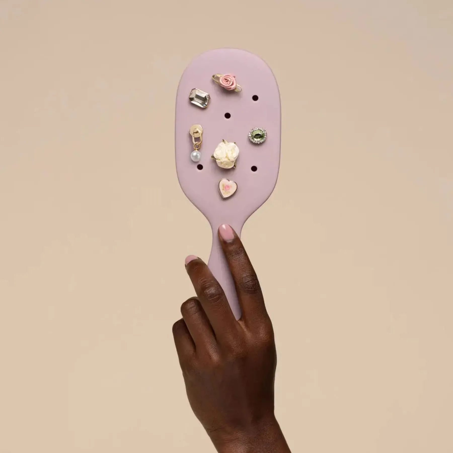 Clearance Pop Paddle Brush & Charm Set Soft Violet Haarpflege-Routinen & Sets|Haarborstels & Kammen