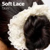 Outlet Lace Scrunchies Black & White Haargummis
