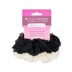 Outlet Lace Scrunchies Black & White Haargummis