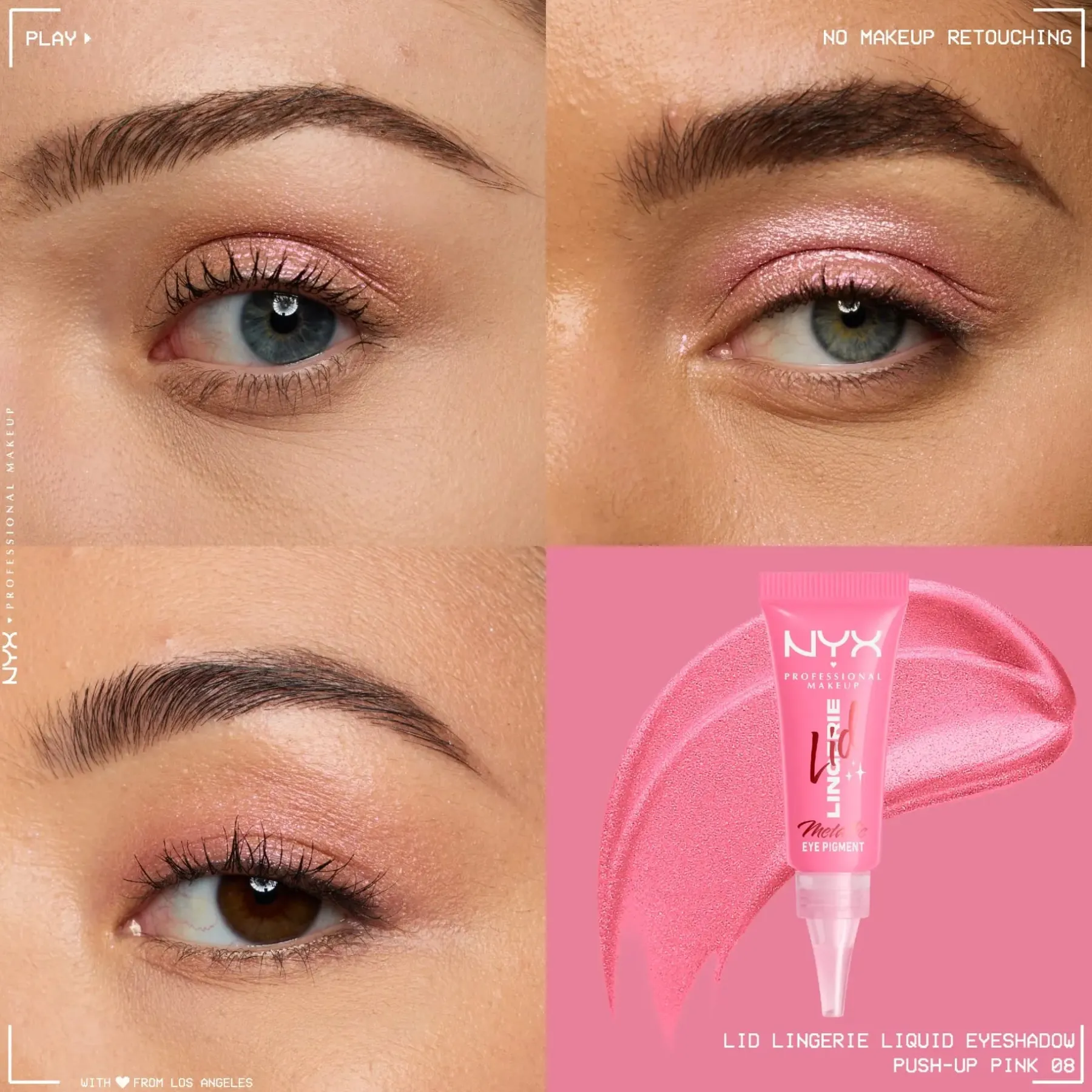 Best Lid Lingerie Cream Eye Pigment 08 Push Up Pink Lidschatten|Vegane Lidschatten
