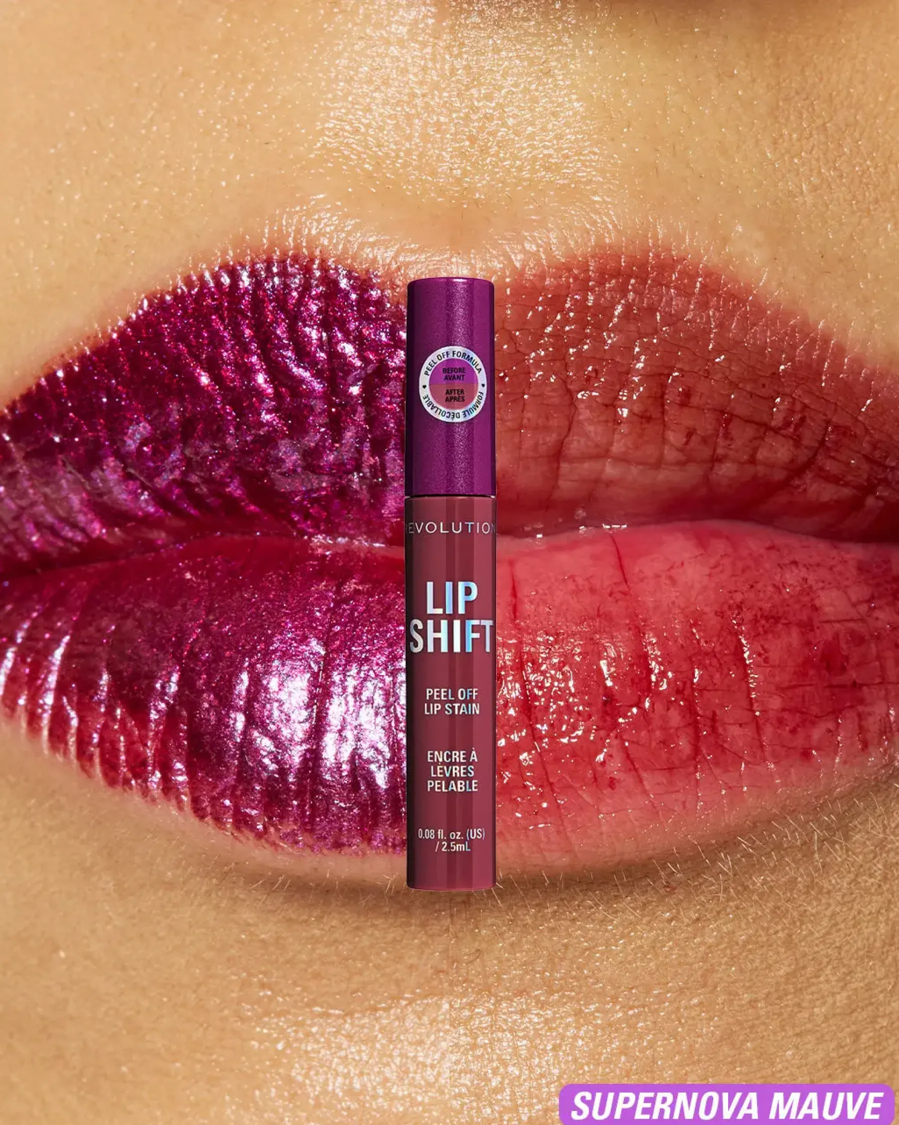 Hot Lip Shift Peel Off Lip Stain Supernova Mauve Lip Stain|Lippen Konturenstift